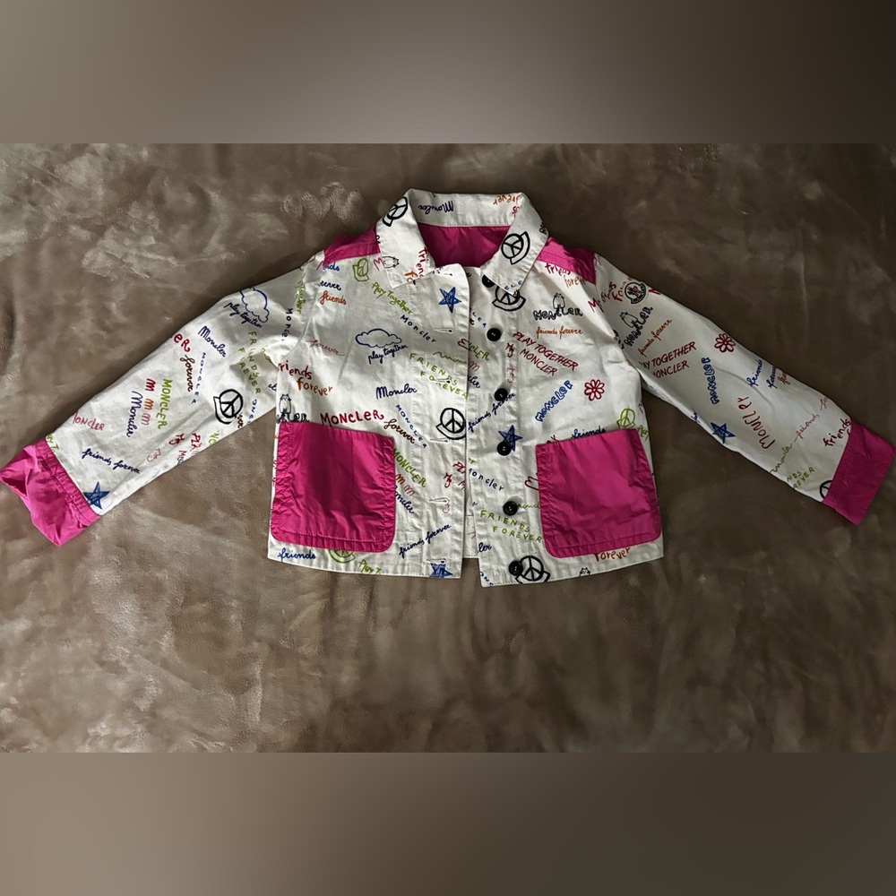 Moncler GIUBOTTO JOVAD Jacket -All Over Print Kids Size 10A New w/o Tags